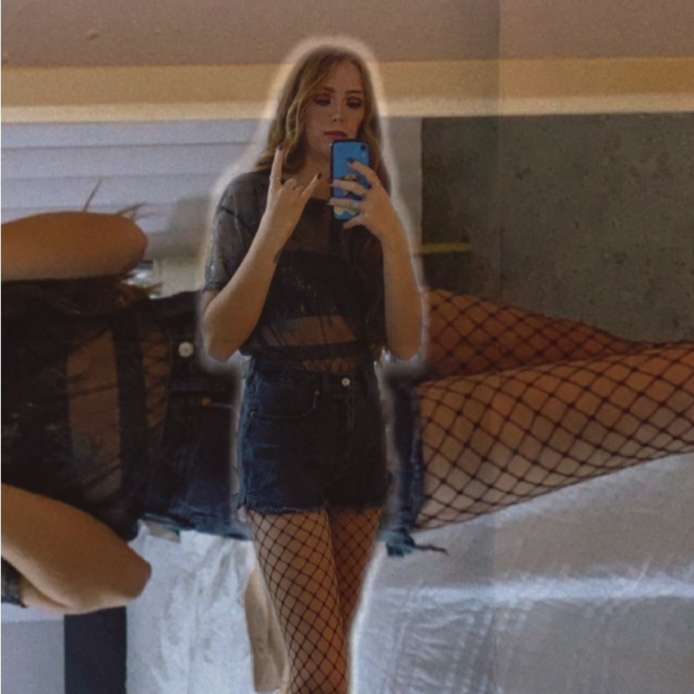Zara galaxy see through mesh top